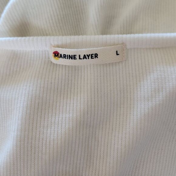 Marine Layer Lexi Rib Square Neck Top Size Large - Picture 6 of 7